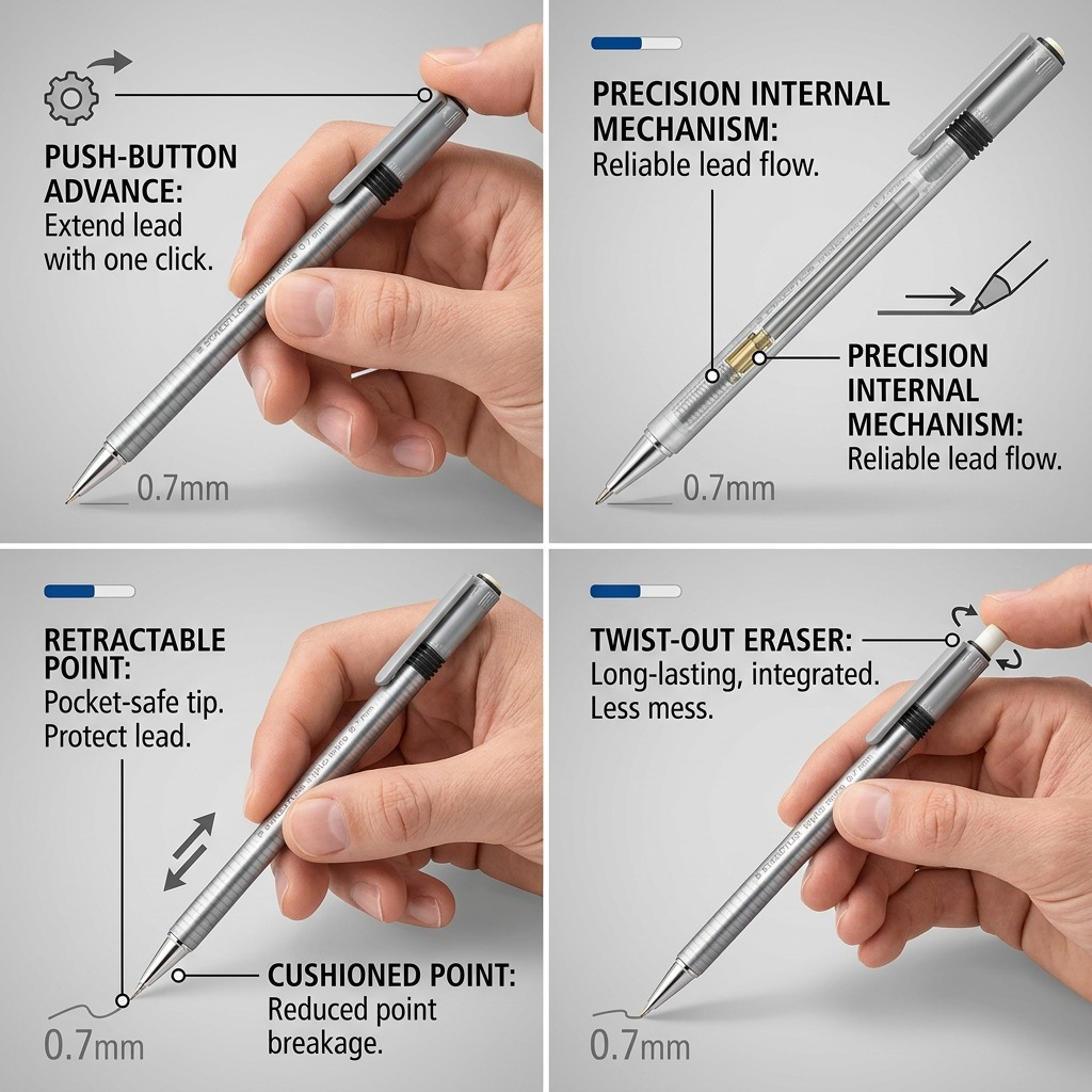 Staedtler Triplus Mechanical Pencil 0.7mm Pea
