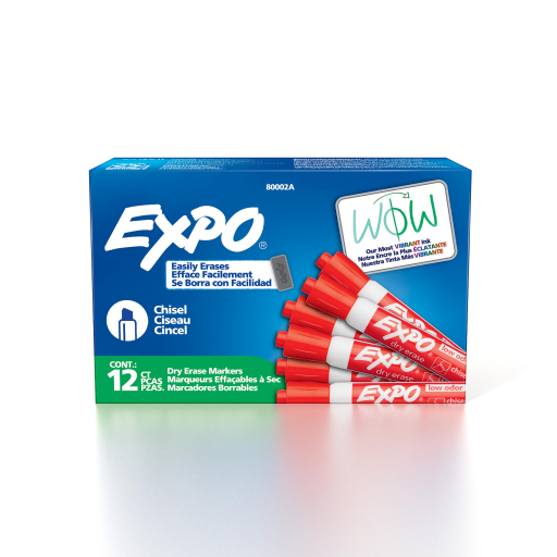 Expo Low Odor Dry Erase Marker - Chisel Tip, Red, 1-Pack