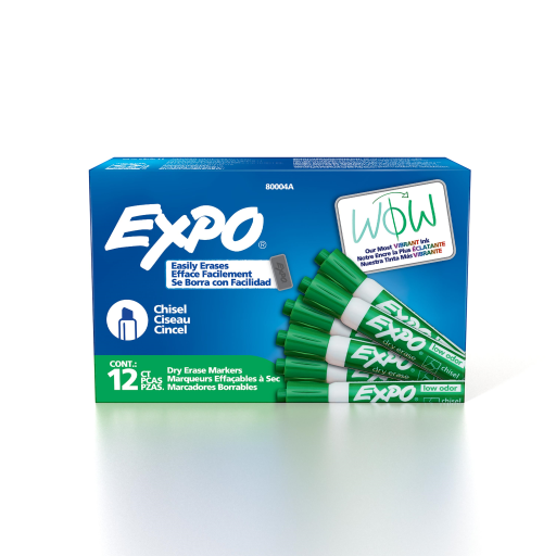 Expo Low Odor Dry Erase Marker - Chisel Tip, Green, 1-Pack