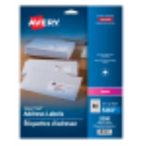 Avery White Easy Peel Labels, 1 3/4" x 1/2", Permanent, 25 Sheets