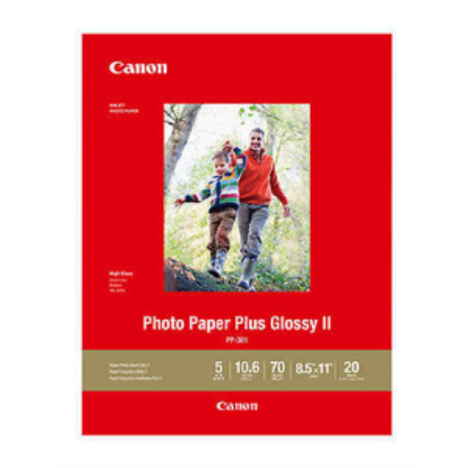 PP-301 Papier photo 8,5" x 11" Plus brillant (20 feuilles/paquet)