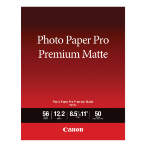 Papier photo PM-101 8,5" x 11" Pro Premium Mat (50 feuilles/paquet)