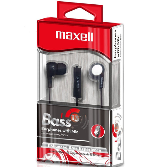 Écouteurs Bass 13 avec micro - noir