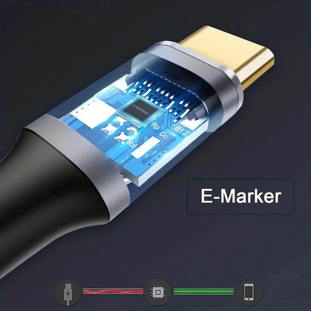 Câble d'extension USB-C 3.1 PD100 en nylon tressé 10 Gbps 20V/5A