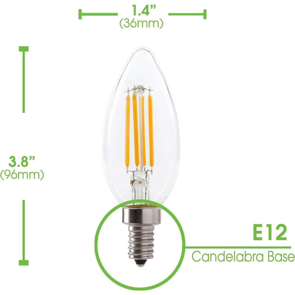 Ampoule DEL B10 4W graduelle à filament