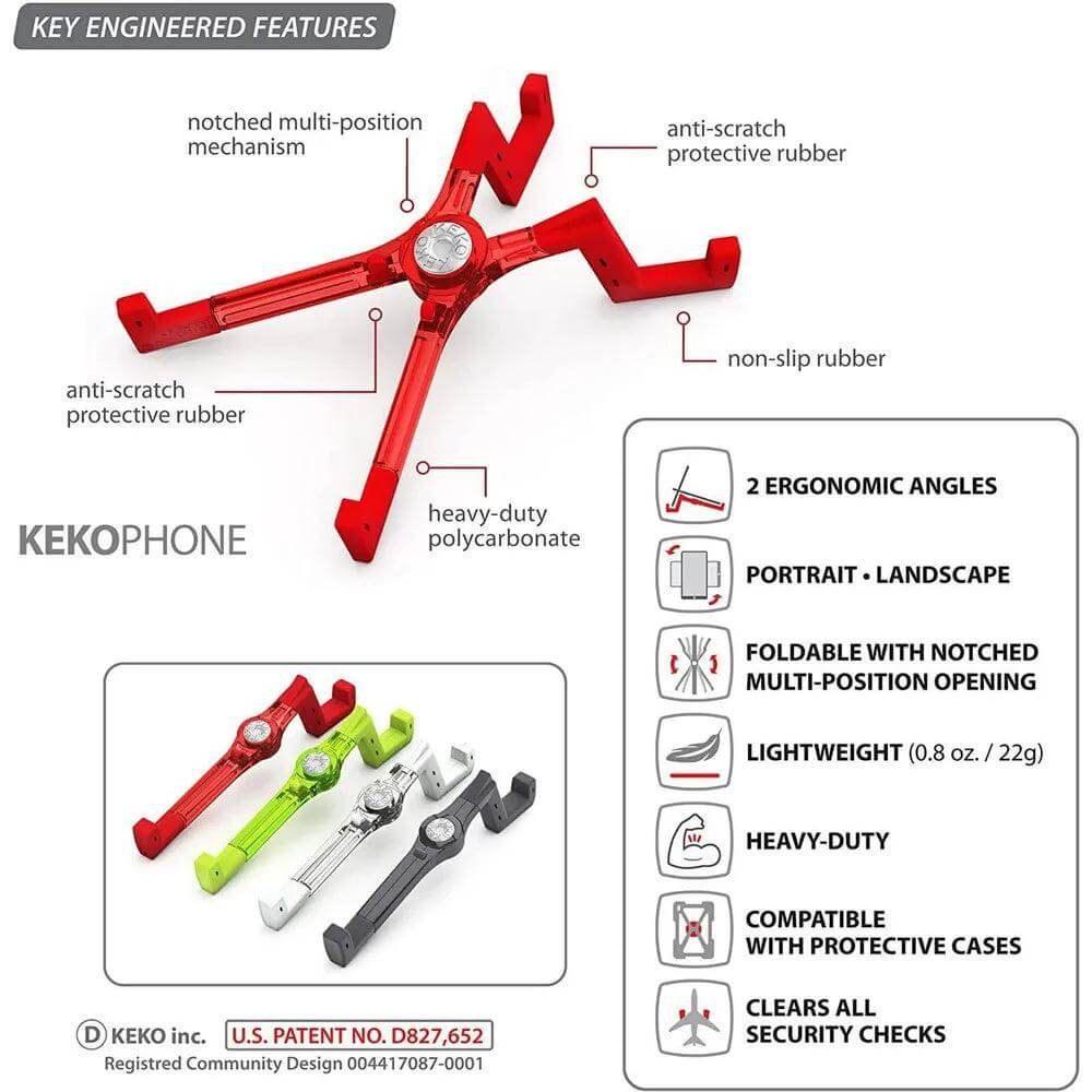 Support Pliable KEKO pour Téléphones Intelligents - Crystal