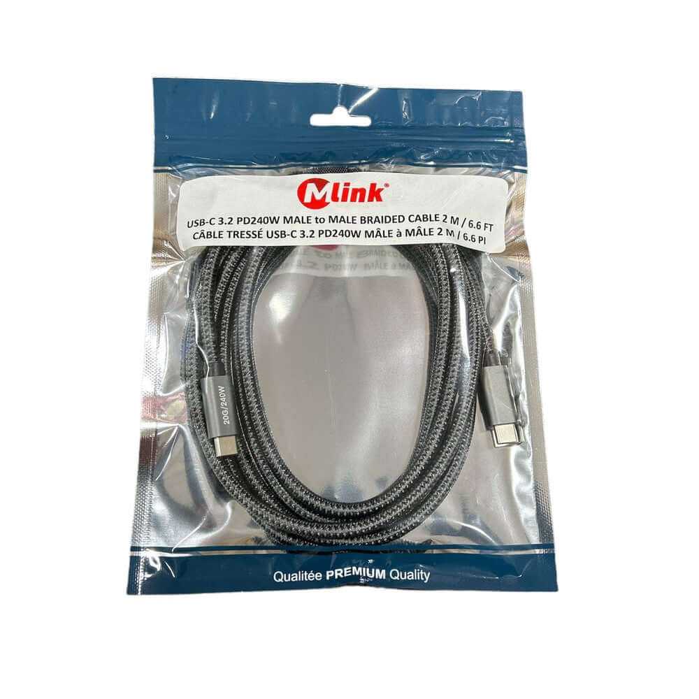 Câble de Charge Ultime USB-C Mlink 240W – L'Évolution Haute Puissance (EPR)