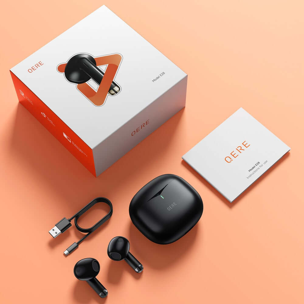 Écouteurs intra-auriculaires sans fil Bluetooth étanches IPX5 avec charge USB-C