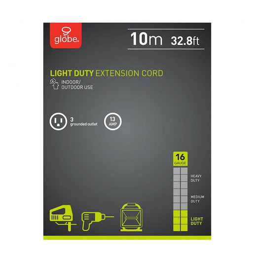 Rallonge électrique Globe 16/3 10m - Intérieur/Extérieur