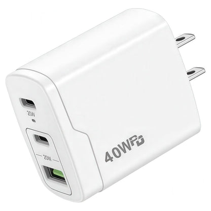 Chargeur USB mural PD40W avec USB-A et USB-C