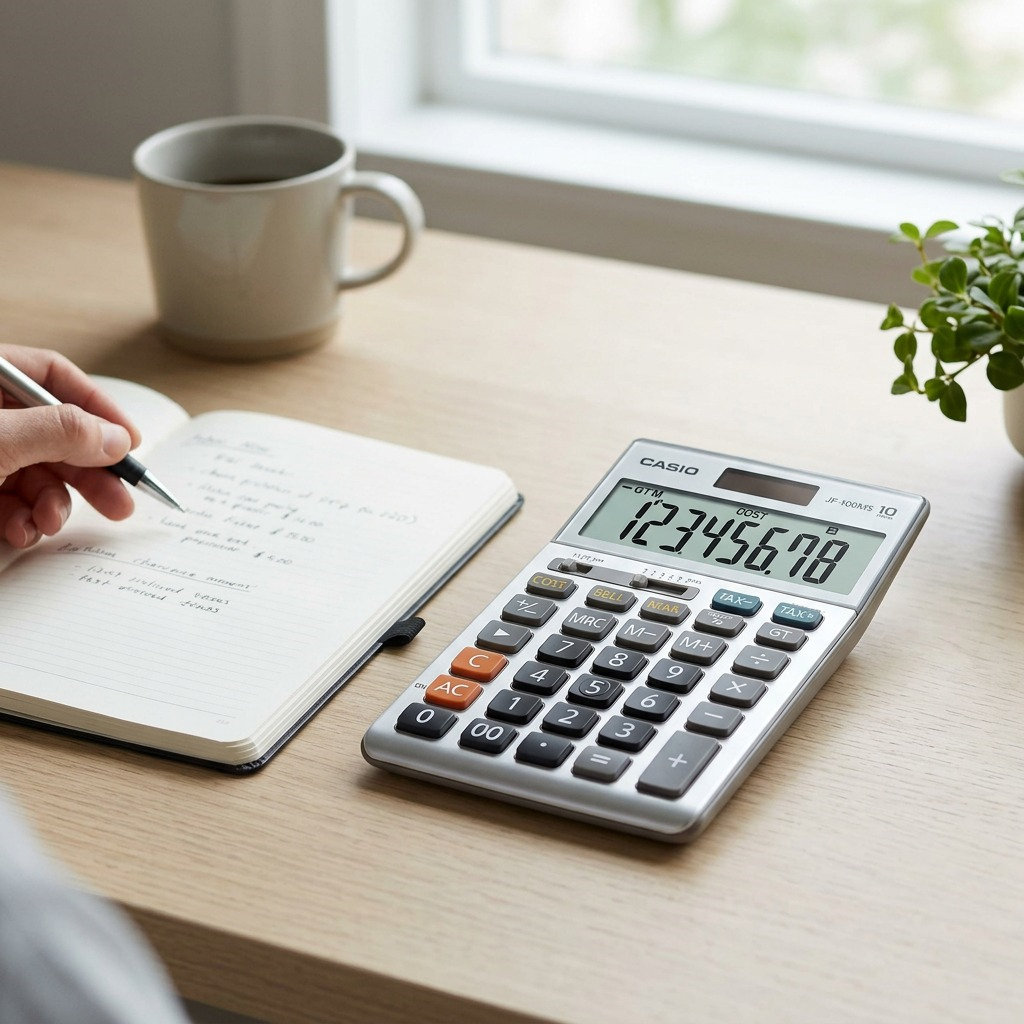 Casio JF-100MS 10-Digit Desktop Calculator