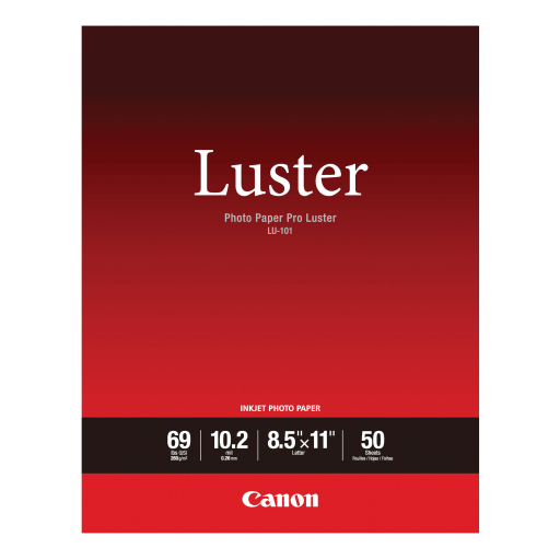 LU-101 Papier photo 8,5" x 11" Pro Luster (50 feuilles/paquet)