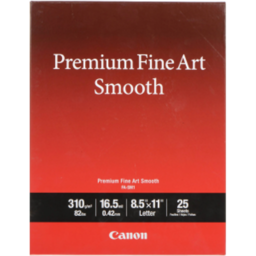 FA-SM1 Papier d'Art Premium Lisse, LTR (25 feuilles/paquet)