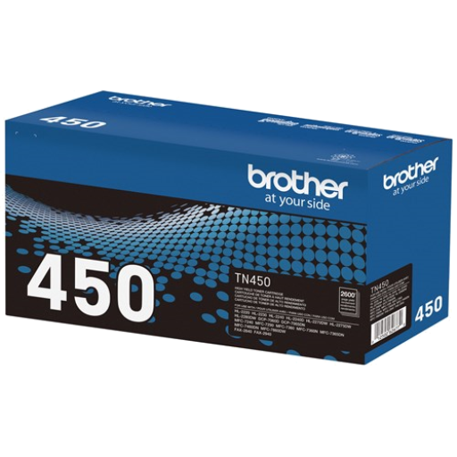 Brother TN450 Black Toner Cartridge, High Yield