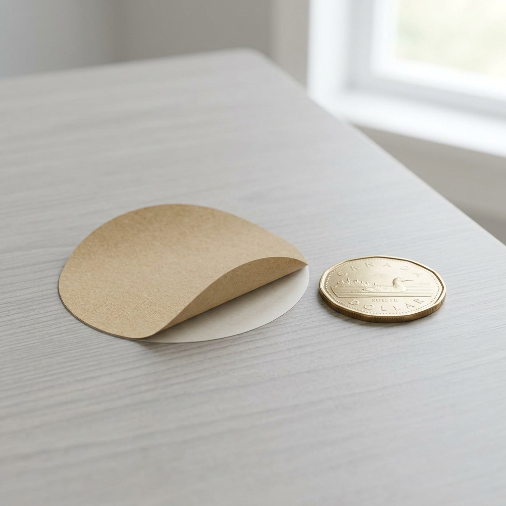Avery Kraft Brown Round Labels 3" Diameter, Permanent