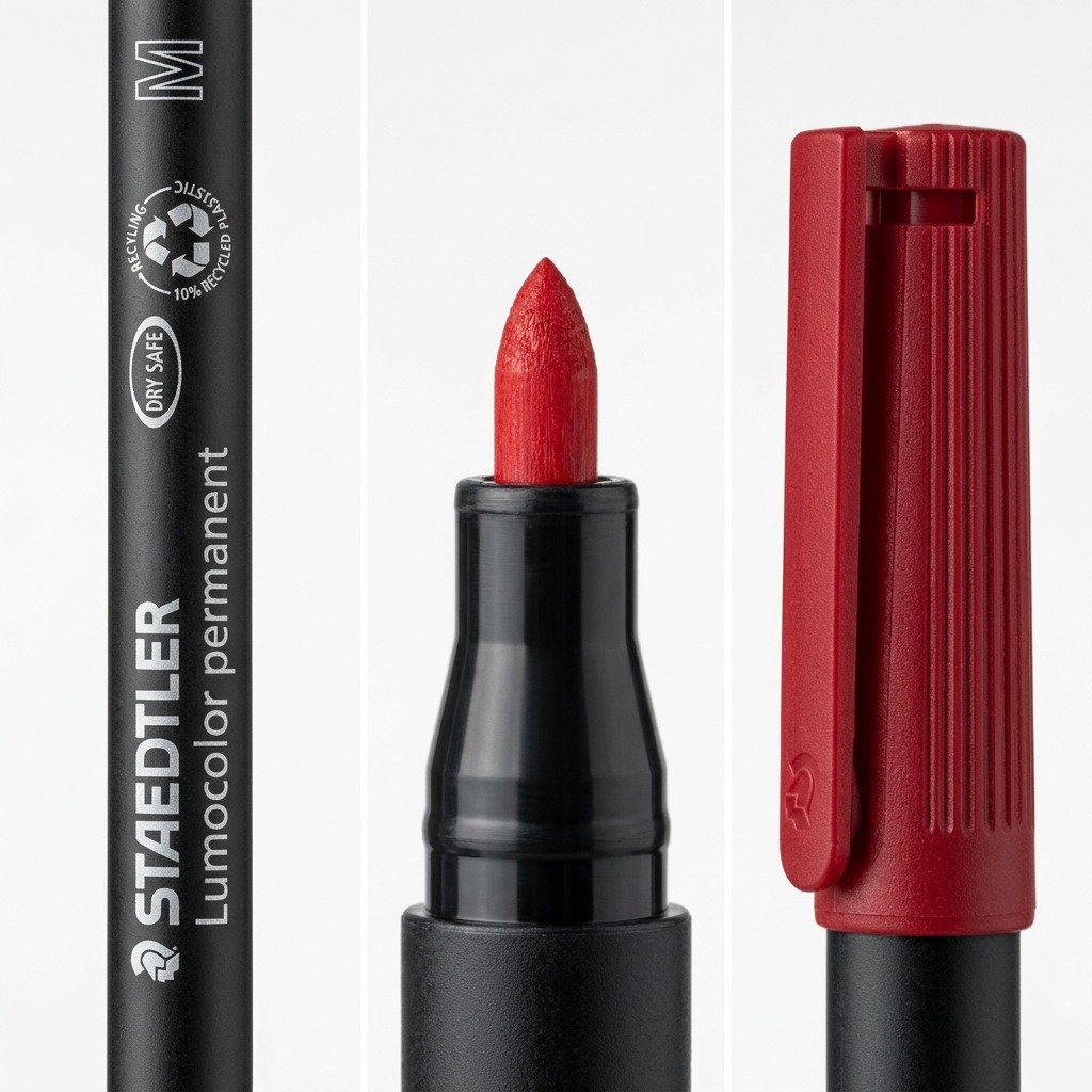 Staedtler Marker Lumocolor Medium Permanent Red
