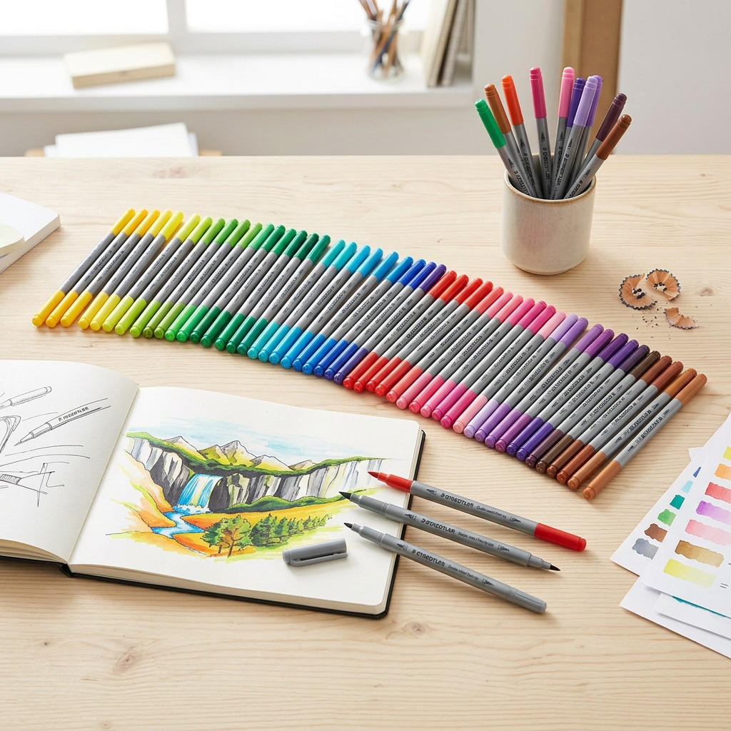 Staedtler Double-ended Fibre-tip Pens 120-Pack