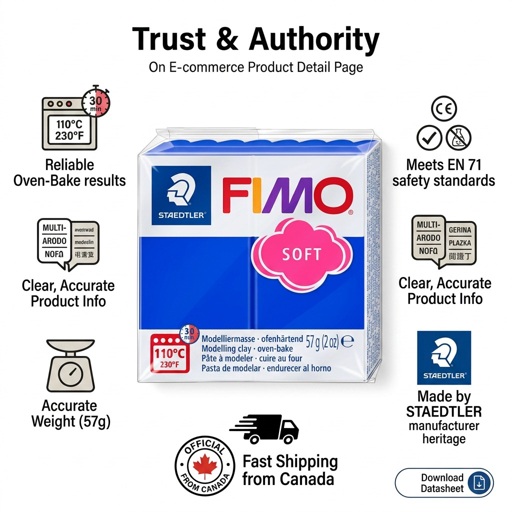 Staedtler Modelling Clay Fimo Soft Brilliant Blue 57g (2 oz)