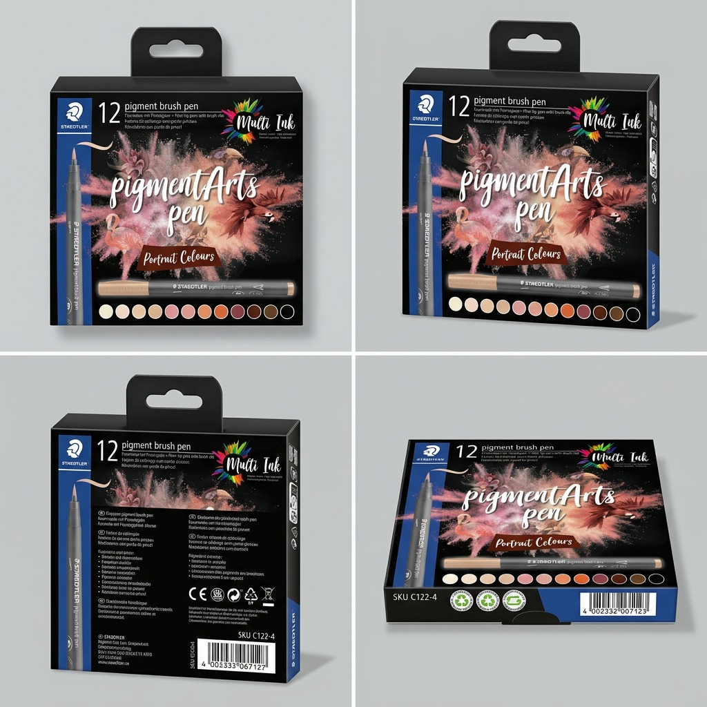 Staedtler Pigment Brush Pen Portraitcol 12-Pack