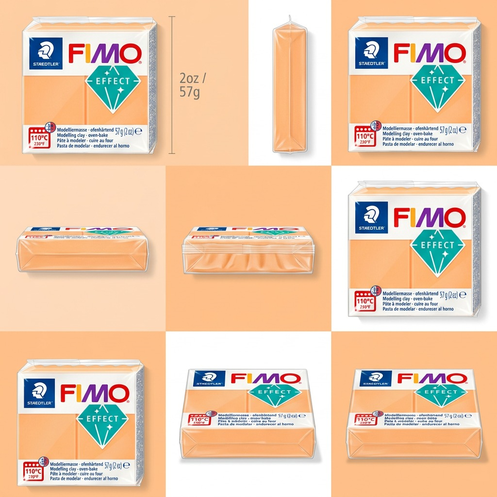 Staedtler Modelling Clay Fimo Effect Neon Orange 57g (2 oz)