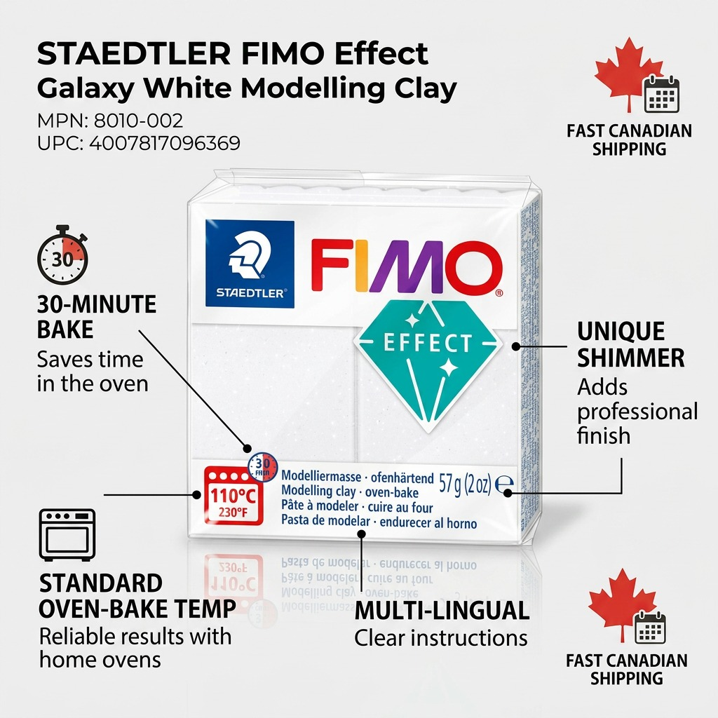 Staedtler Modelling Clay Fimo Effect Galaxy White 57g (2 oz)