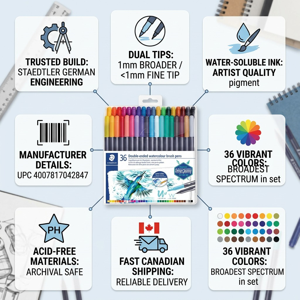 Staedtler Double-Ended Watercolour Brush Pen