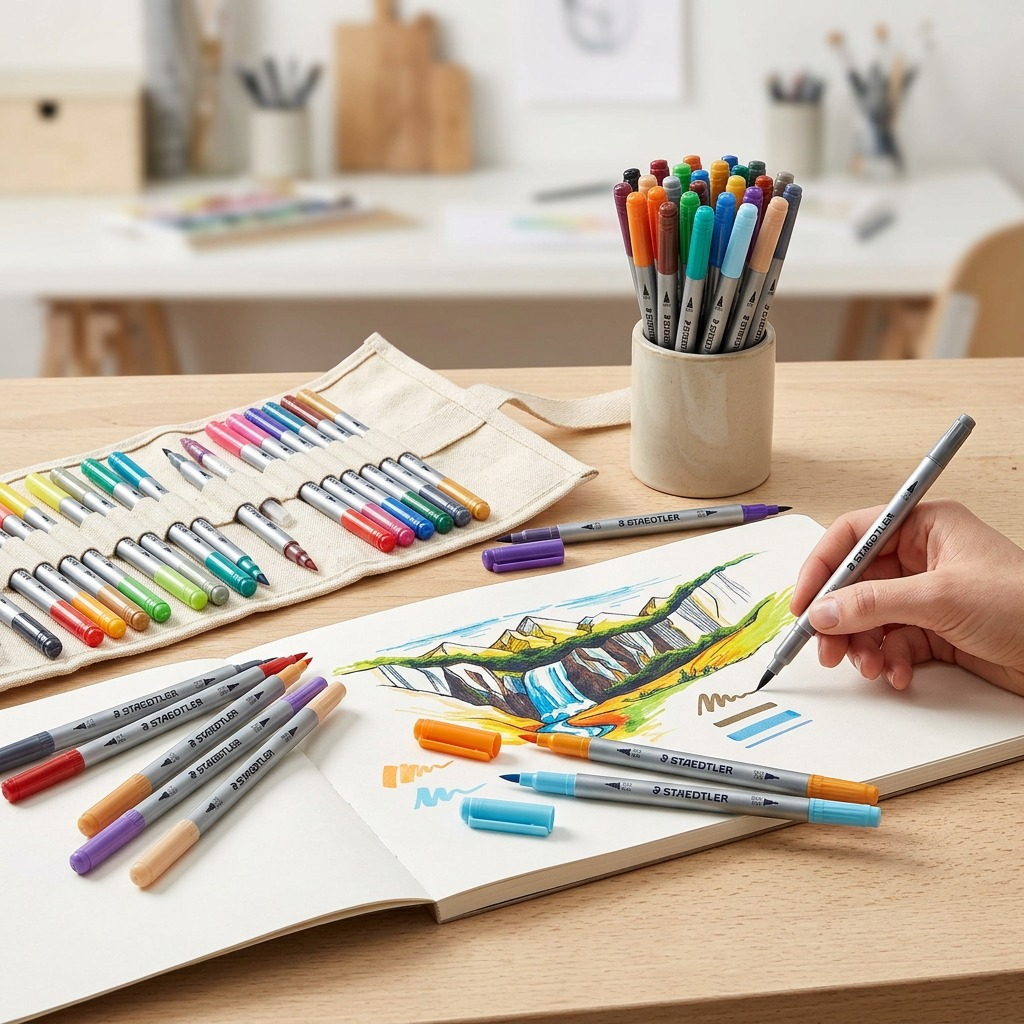 Staedtler Double Ended Fibre Tip Pens