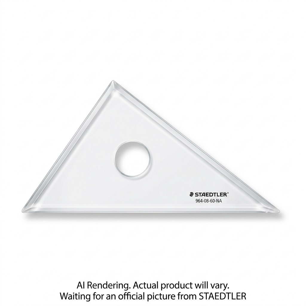 Staedtler Set Square Clear Acryl. 8-inch 30/60