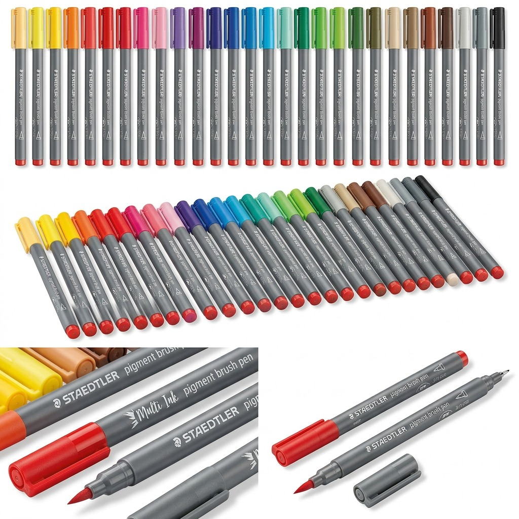 Staedtler Pigment Arts Brush, Set of 36