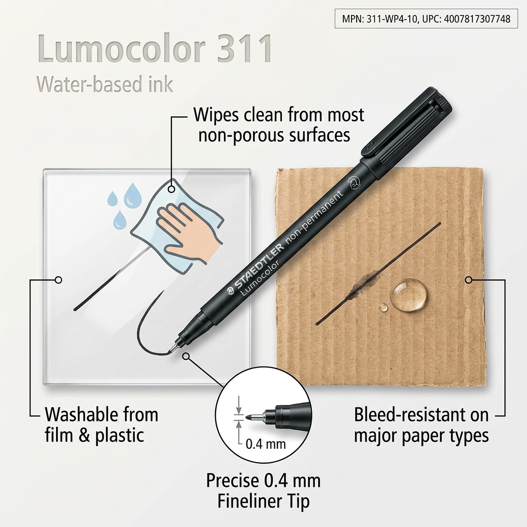 Staedtler Marker Lumocolor Extra Fine Washable