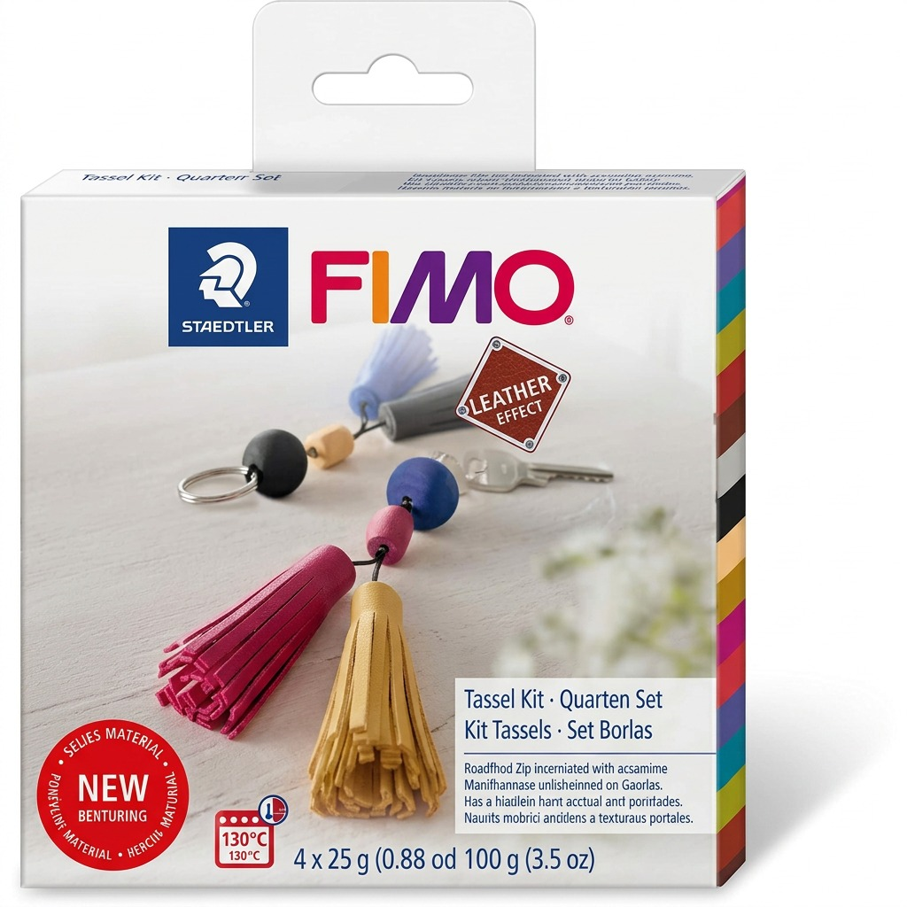 Staedtler Fimo Leather Effect Keychain Tassel Kit Modelling Clay