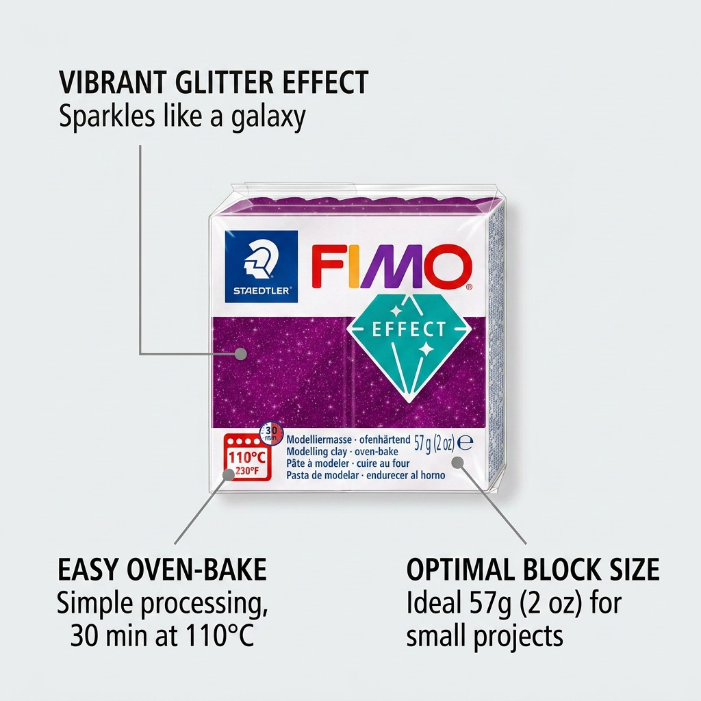 Staedtler Modelling Clay Fimo Effect Galaxy Purple 57g (2 oz)