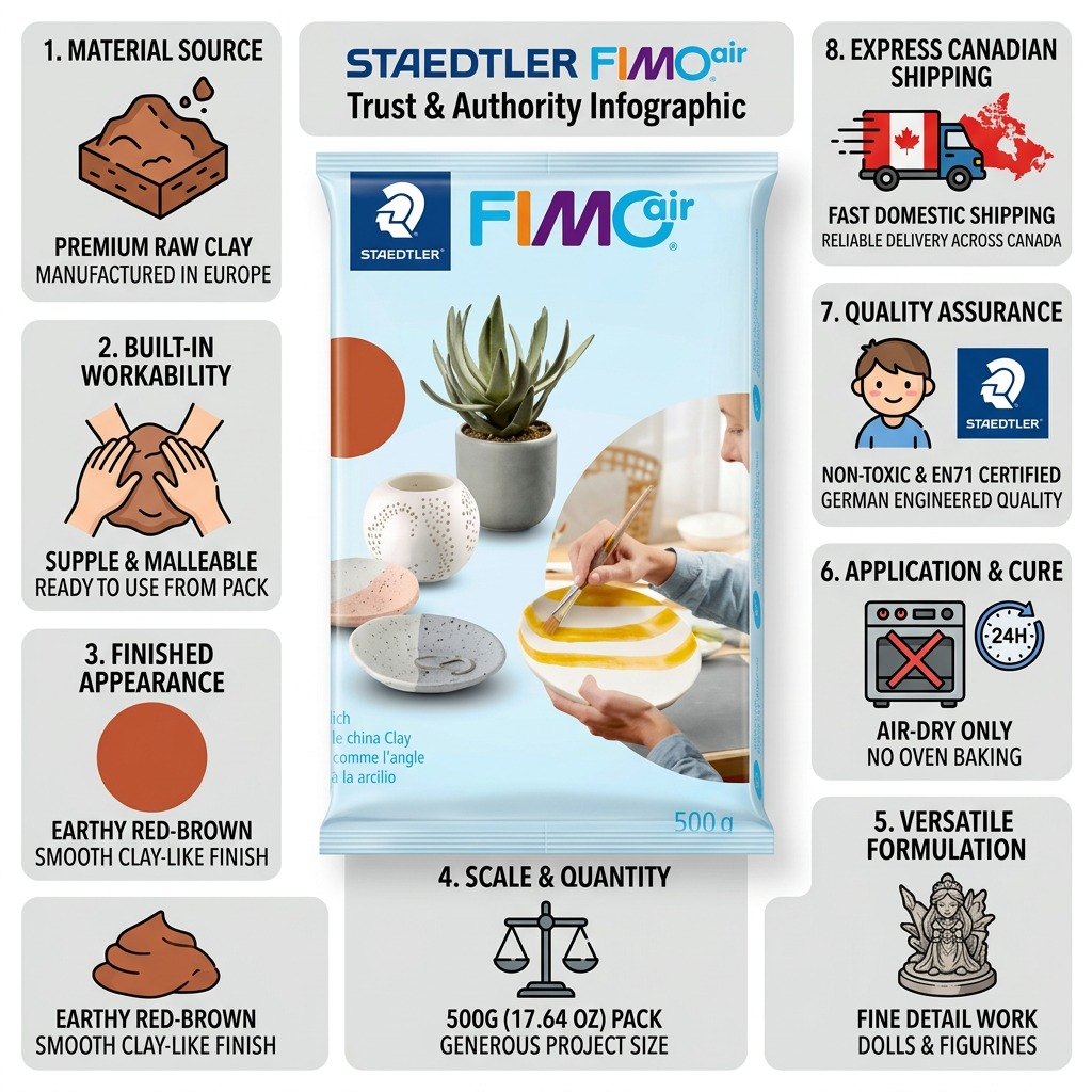 Staedtler Modelling Clay Fimoair 500g Terracotta