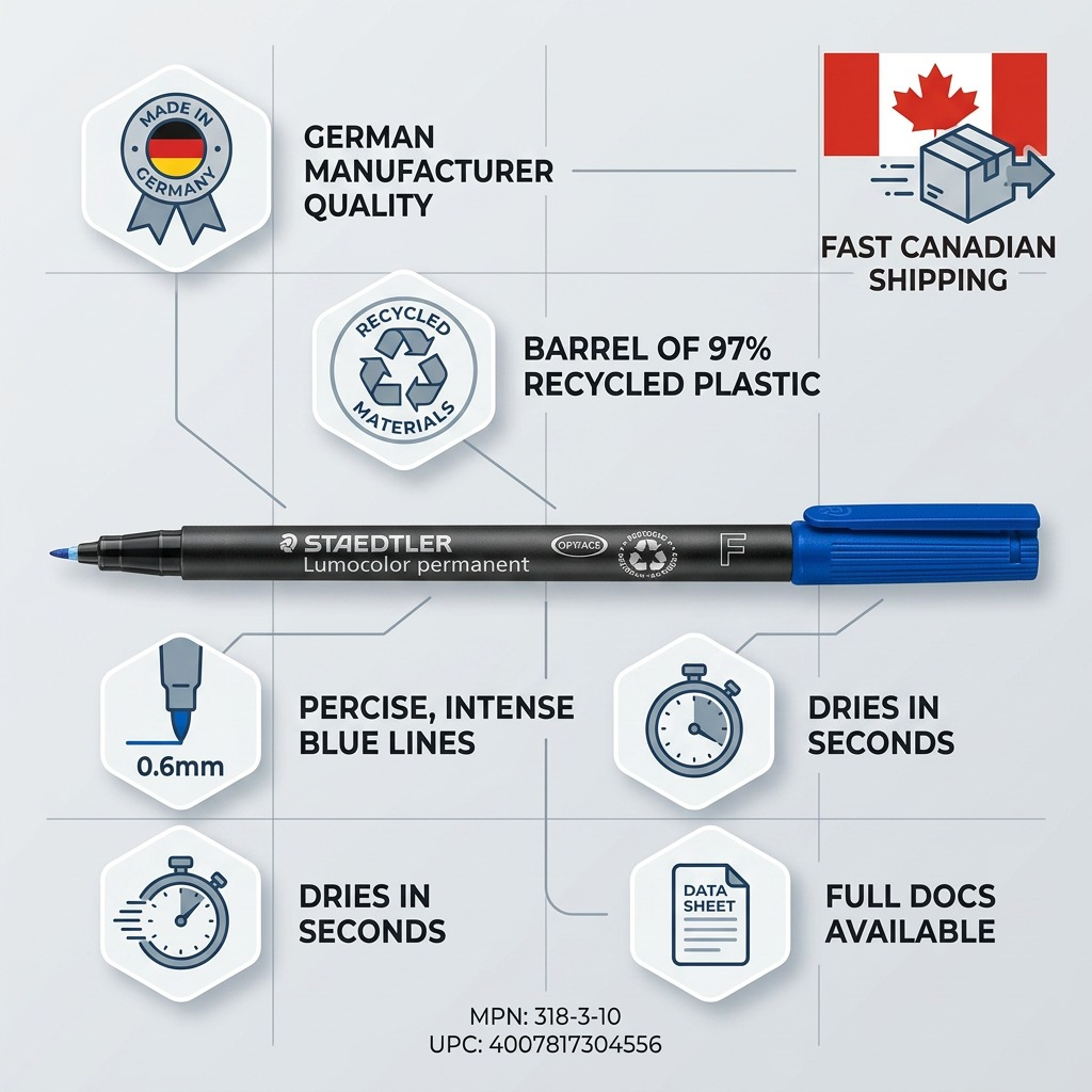 Staedtler Marker Lumocolor Fin Permanent Blue