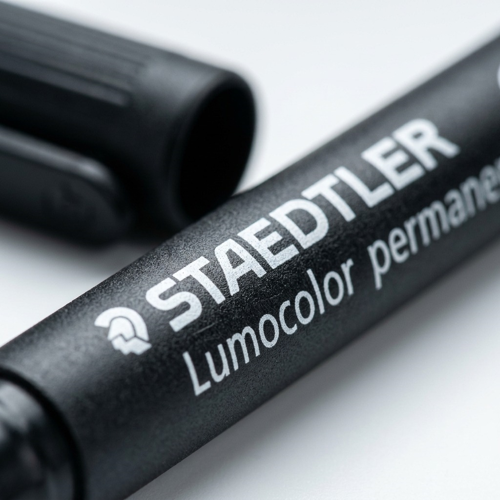 Staedtler Marker Pen Lumoc. F Permanent Black 4-Pack Black