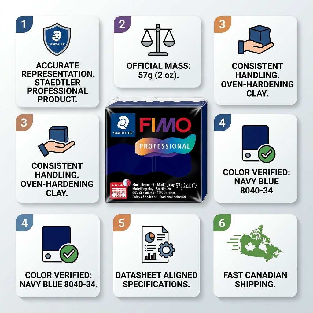 Staedtler Modelling Clay Fimo Professional Navy Blue 57g (2 oz)