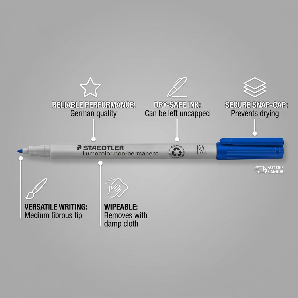 Staedtler Marker Lumocolor Water-Based Medium Blue