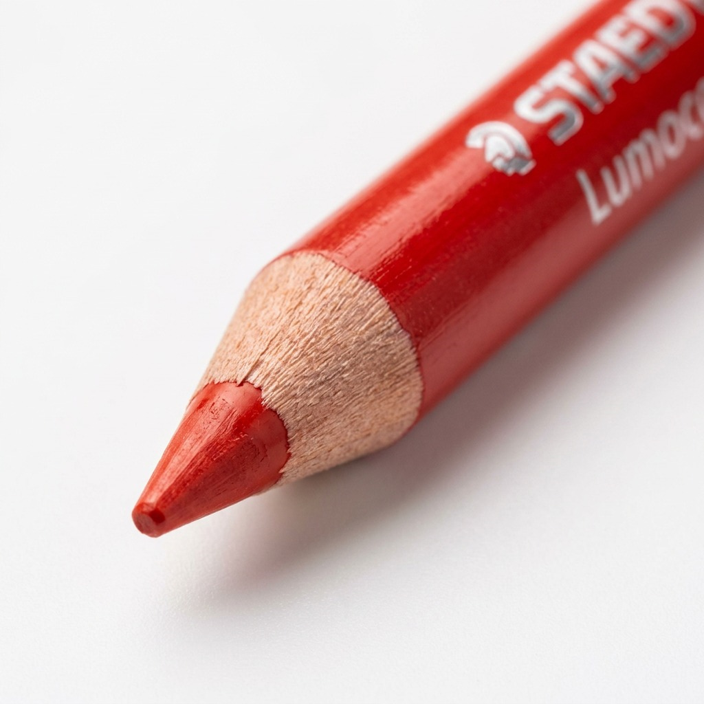 Staedtler Lumocolor Permanent Glasochrom Waterproof Dry Marker - Red