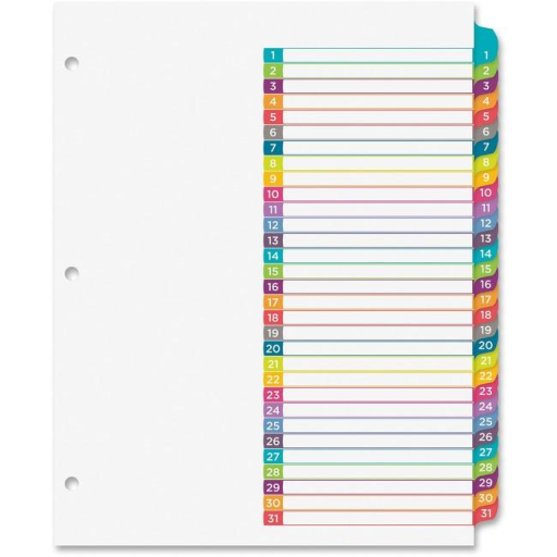 Intercalaires Avery Ready Index onglets arqués contemporains laser/jet d'encre