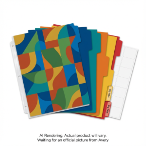 Intercalaires réversibles Avery Big Tab pour laser/jet d'encre, 5 onglets, 1 ensemble, motif Instinct