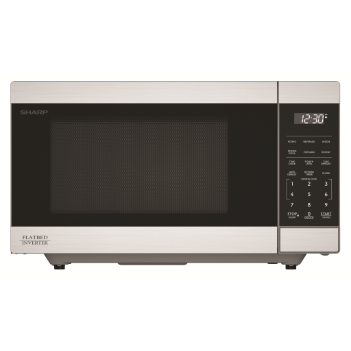 Sharp SMC1174KSC Carousel Countertop Microwave Oven with Inverter Technology - 1.1 cu. ft. 1100W Stainless Steel