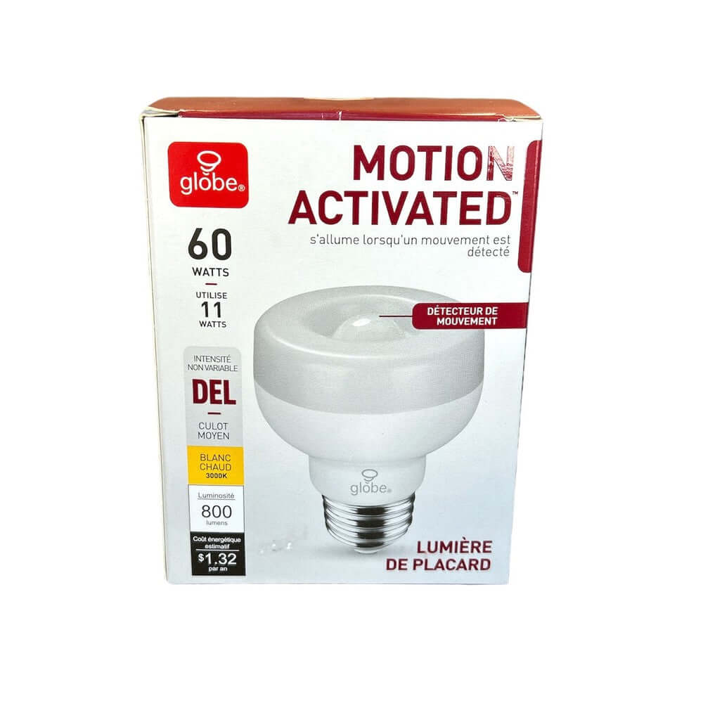 Ampoule DEL 11W lumière de placard à détection de mouvement