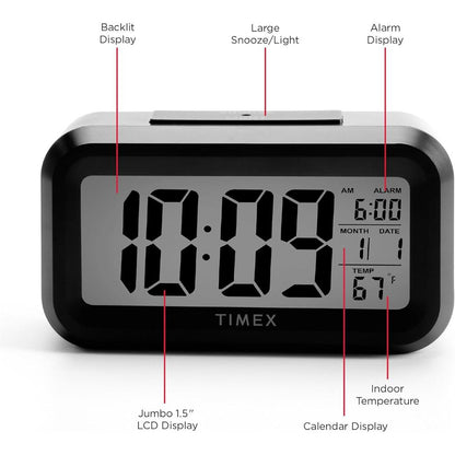 Réveil-matin Timex avec grand écran, sans fil et portable