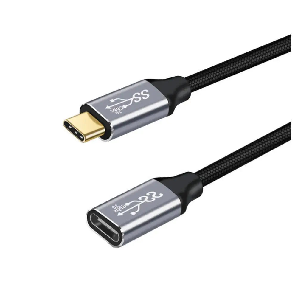 Câble d'extension USB-C 3.1 PD100 en nylon tressé 10 Gbps 20V/5A