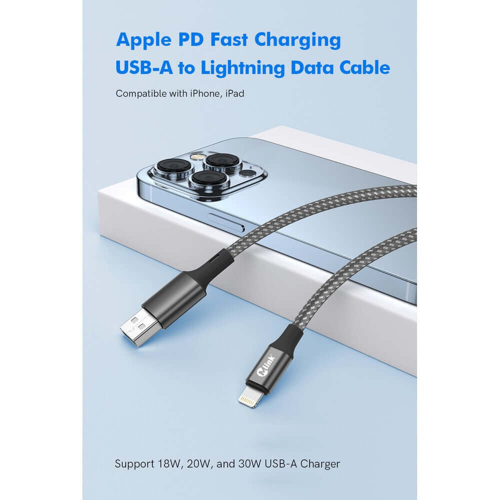 Câble de Charge Rapide Lightning vers USB Mlink 20W – Pour iPhone et iPad
