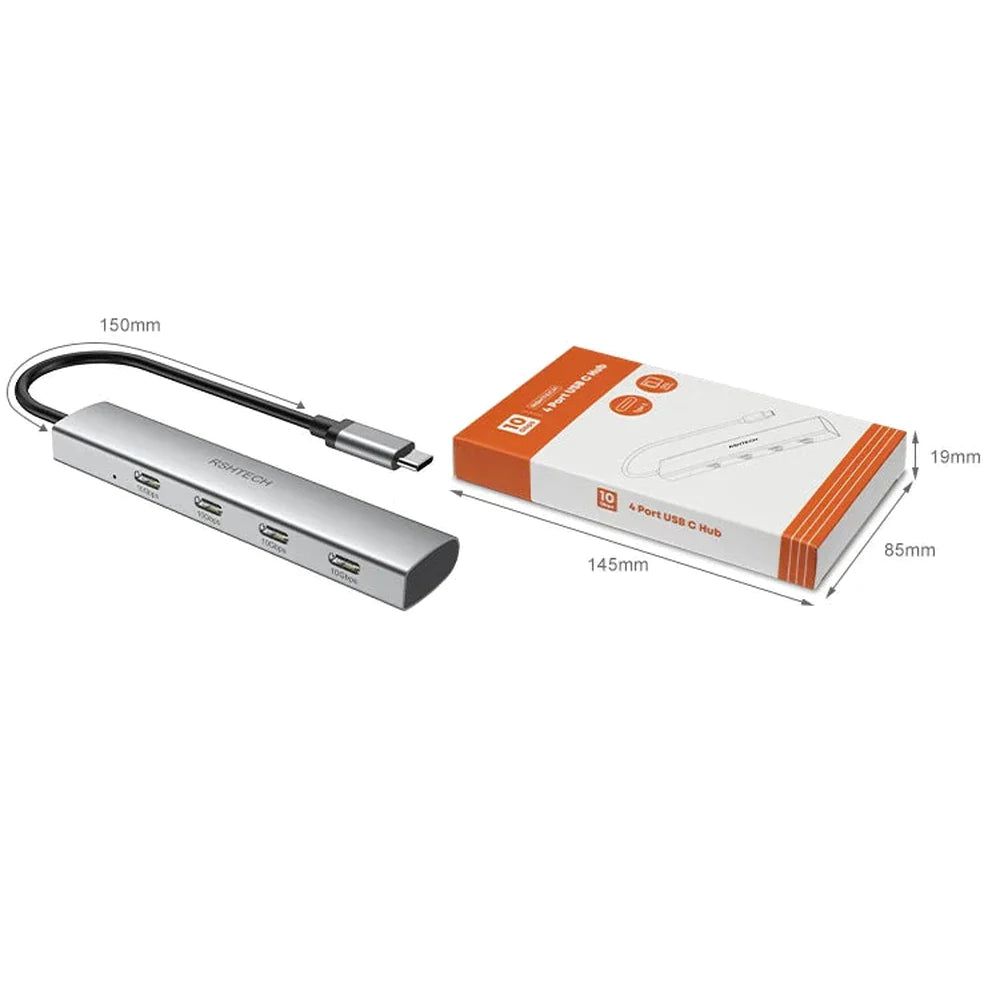 Concentrateur USB-C 3.2 4 en 1 de 10 Gbit/s