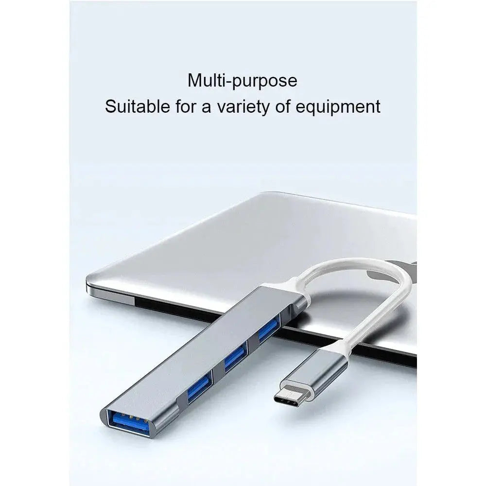 Concentrateur USB-C 4 en 1 en aluminium