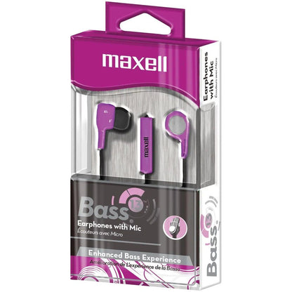 Écouteurs Maxell Bass 13 violet avec micro