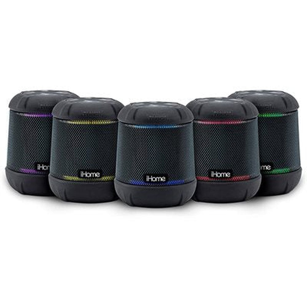 Haut-parleur Bluetooth portable et rechargeable lumières changeantes avec caisson de basses passif intégré