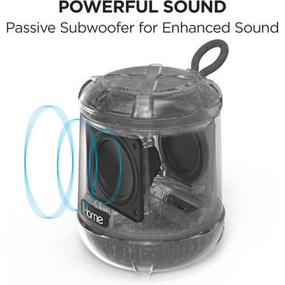 Haut-parleur Bluetooth portable et rechargeable lumières changeantes avec caisson de basses passif intégré